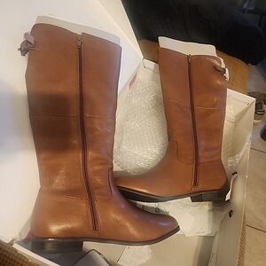 Aldo Brown Leather Over the Knee Boots
